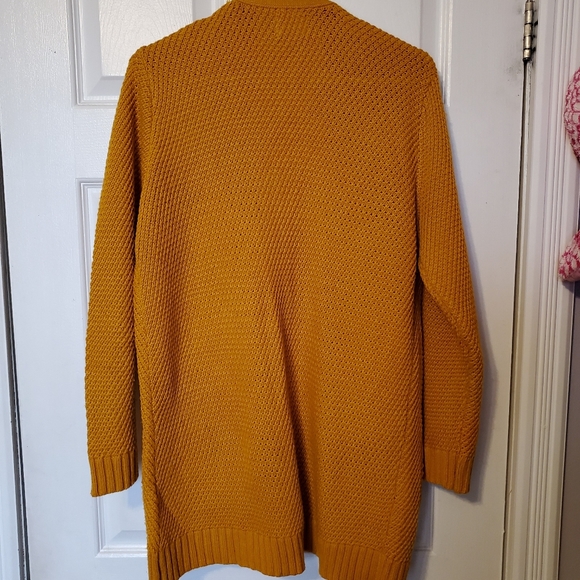 Sienna Sky Mustard Yellow Oversized Cardigan - Picture 3 of 4